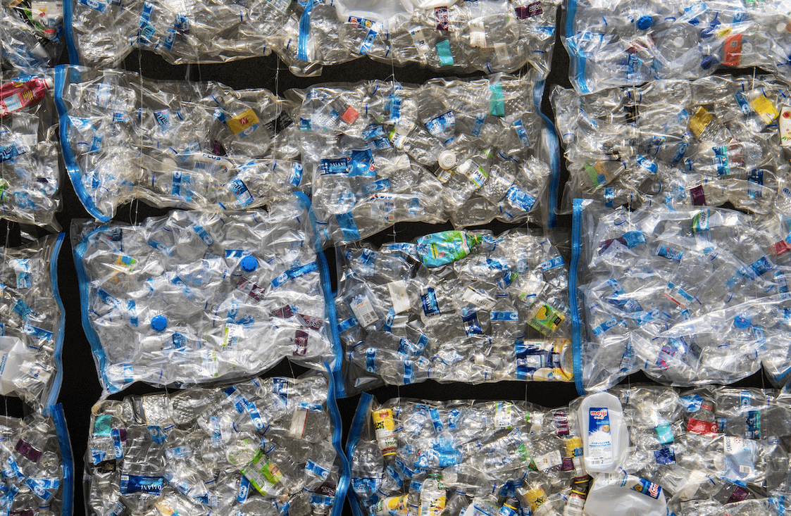 plastic bottles in landfill
